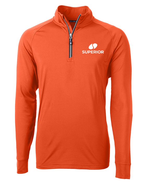 Cutter & Buck Adapt Eco Knit Stretch Recycled Mens Quarter Zip Pullover